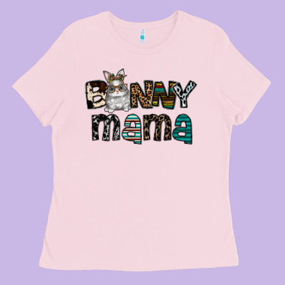 Bunny Mama Ladies Tee Designed By Cowhidedigitalart