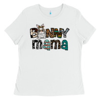 White Bunny mama Ladies Tee - CowhideDigitalArt