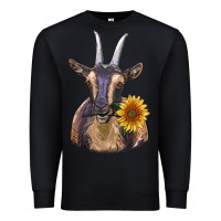 Black dark goat Premium Sweatshirt - RanaPortraitStore