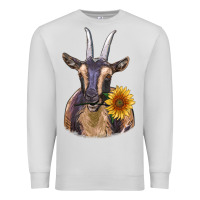 Dove Grey dark goat Premium Sweatshirt - RanaPortraitStore