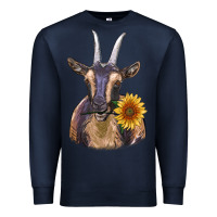Navy dark goat Premium Sweatshirt - RanaPortraitStore