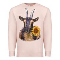 Pale Pink dark goat Premium Sweatshirt - RanaPortraitStore