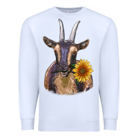 White dark goat Premium Sweatshirt - RanaPortraitStore