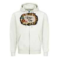 Oatmeal Heather blessed gigi Zipper Hoodie - Jasminsmagicworld