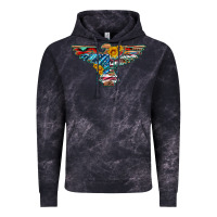 Cloud Black thunderbird with usa flag and sunflowers Vintage Hoodie - Artiststas