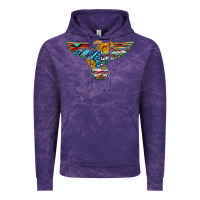 Cloud Purple thunderbird with usa flag and sunflowers Vintage Hoodie - Artiststas