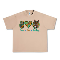 Burro Peace Love Donkeys Urban Heavy Tee - Jasminsmagicworld