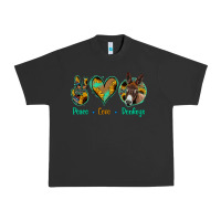 Pigment Black Peace Love Donkeys Urban Heavy Tee - Jasminsmagicworld