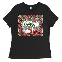 Running On Coffee And Christmas Ladies Tee | Teevron