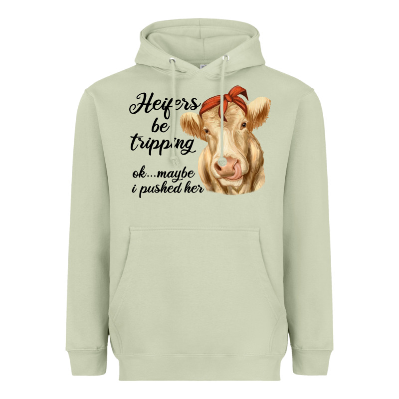 Heifer's Be Trippin' Charolais Cow Heavyweight Hoodie by RanaPortraitStore | Teevron