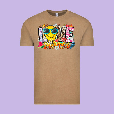 Love Summer Vintage Tee Designed By Cowhidedigitalart