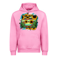 Fuchsia Pink Oregon Map Sunflower Cactus Serape Urban Hoodie - RanaPortraitStore