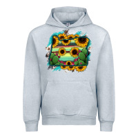 Heather Grey Oregon Map Sunflower Cactus Serape Urban Hoodie - RanaPortraitStore