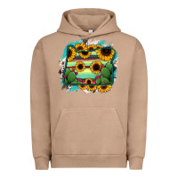 Pigment Burro Oregon Map Sunflower Cactus Serape Urban Hoodie - RanaPortraitStore