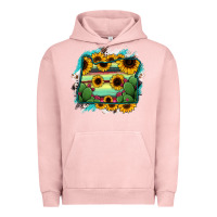 Pigment Salmon Oregon Map Sunflower Cactus Serape Urban Hoodie - RanaPortraitStore
