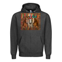 Charcoal Heather western horses with bandanas Zipper Hoodie - RanaPortraitStore