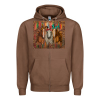 Chestnut western horses with bandanas Zipper Hoodie - RanaPortraitStore