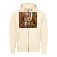 Sandshell western horses with bandanas Zipper Hoodie - RanaPortraitStore