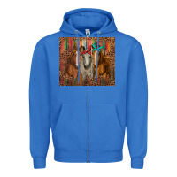 True Royal western horses with bandanas Zipper Hoodie - RanaPortraitStore