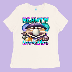 Beauty Lies Within Ladies Tee Designed By Cowhidedigitalart