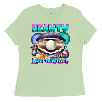 Matcha Beauty Lies Within Ladies Tee - CowhideDigitalArt