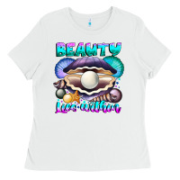 White Beauty Lies Within Ladies Tee - CowhideDigitalArt