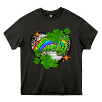 Asphalt lucky heart St. Patricks Day Heavy Core Tee - FaDigitalArtStudio