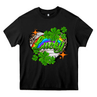 Black lucky heart St. Patricks Day Heavy Core Tee - FaDigitalArtStudio