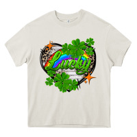 Cream lucky heart St. Patricks Day Heavy Core Tee - FaDigitalArtStudio