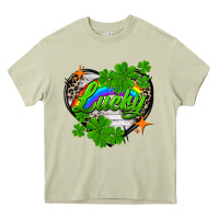 Mossy lucky heart St. Patricks Day Heavy Core Tee - FaDigitalArtStudio