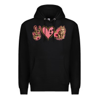 Black Peace Love Cats Premium Hoodie - Jasminsmagicworld
