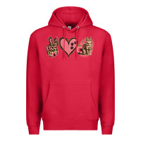 Cardinal Peace Love Cats Premium Hoodie - Jasminsmagicworld