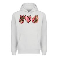 Dove Grey Peace Love Cats Premium Hoodie - Jasminsmagicworld