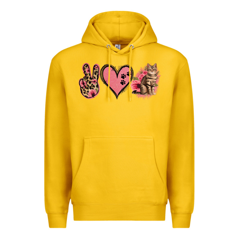 Peace Love Cats Premium Hoodie by Jasminsmagicworld | Teevron