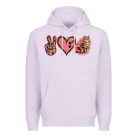 Lilac Peace Love Cats Premium Hoodie - Jasminsmagicworld