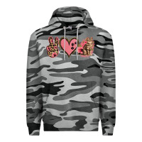 Slate Camo Peace Love Cats Premium Hoodie - Jasminsmagicworld