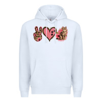 White Peace Love Cats Premium Hoodie - Jasminsmagicworld