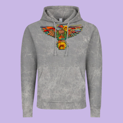 Thunderbird  Wild Soul With Sunflower Serape Aztec Vintage Hoodie Designed By Artiststas