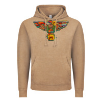 Vintage Coffee thunderbird  wild soul with sunflower serape aztec Vintage Hoodie - Artiststas