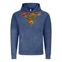 Vintage Denim thunderbird  wild soul with sunflower serape aztec Vintage Hoodie - Artiststas