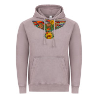 Vintage Zinc thunderbird  wild soul with sunflower serape aztec Vintage Hoodie - Artiststas