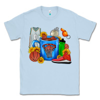 Dusty Blue Basketball Coffee cup Classic Tee - FaDigitalArtStudio