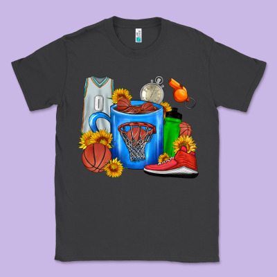 Basketball Coffee Cup Classic Tee Designed By Fadigitalartstudio