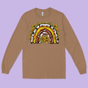 Sunflower Sports Rainbow Long Sleeve Tee Designed By Racoondesign