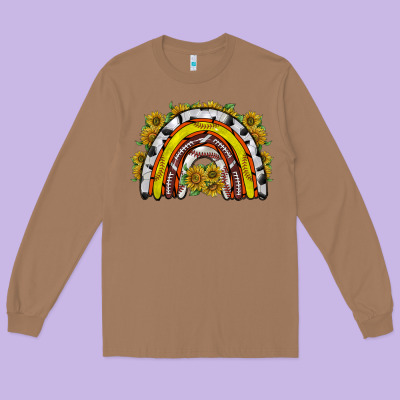 Sunflower Sports Rainbow Long Sleeve Tee Designed By Racoondesign
