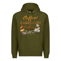 Army Green coffee is always a good idea Premium Hoodie - BarkalooDesign
