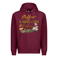 Burgundy coffee is always a good idea Premium Hoodie - BarkalooDesign
