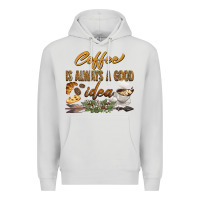 Dove Grey coffee is always a good idea Premium Hoodie - BarkalooDesign
