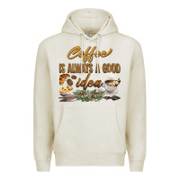 Oatmeal Heather coffee is always a good idea Premium Hoodie - BarkalooDesign