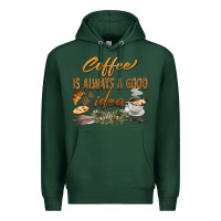Sports Green coffee is always a good idea Premium Hoodie - BarkalooDesign